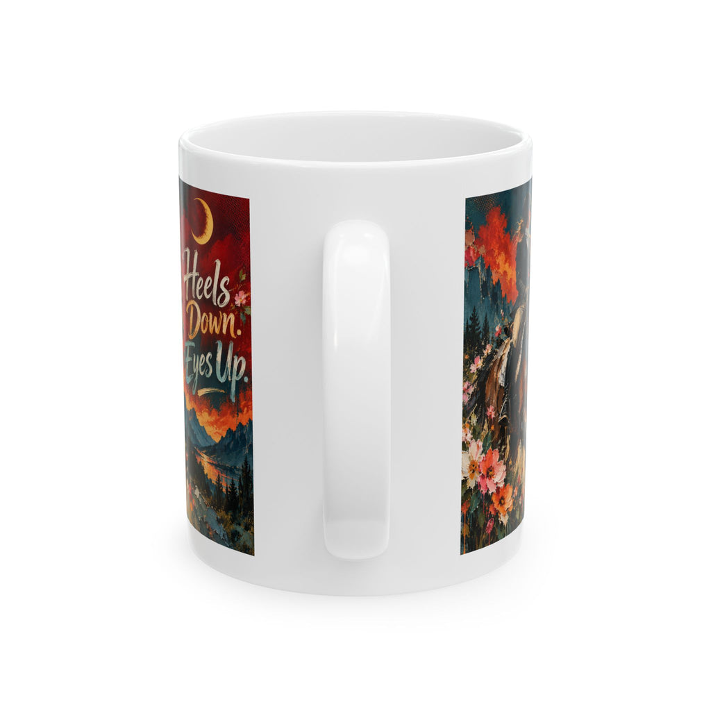 Horse Lover Coffee Mug – Equestrian Art Mug with Jewel Tone Horse Painting