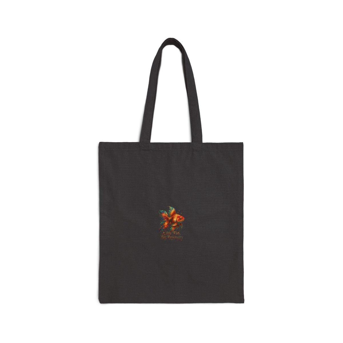 Goldfish Illustration Canvas Tote Bag — Artistic Small Fish Print Grocery & Market Tote