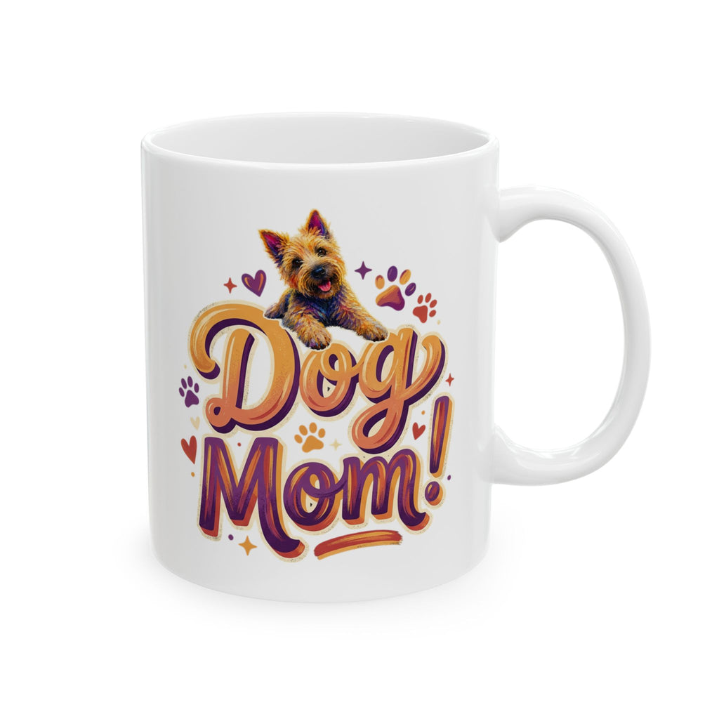 Dog Mom Mug — Cute Paw Print Ceramic Coffee Cup (11oz & 15oz)