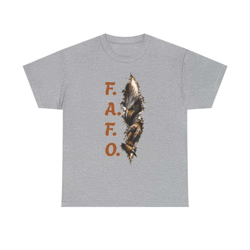 FAFO Eagle — Vertical Eagle Design Graphic T-Shirt. This Eagle doesn't back down