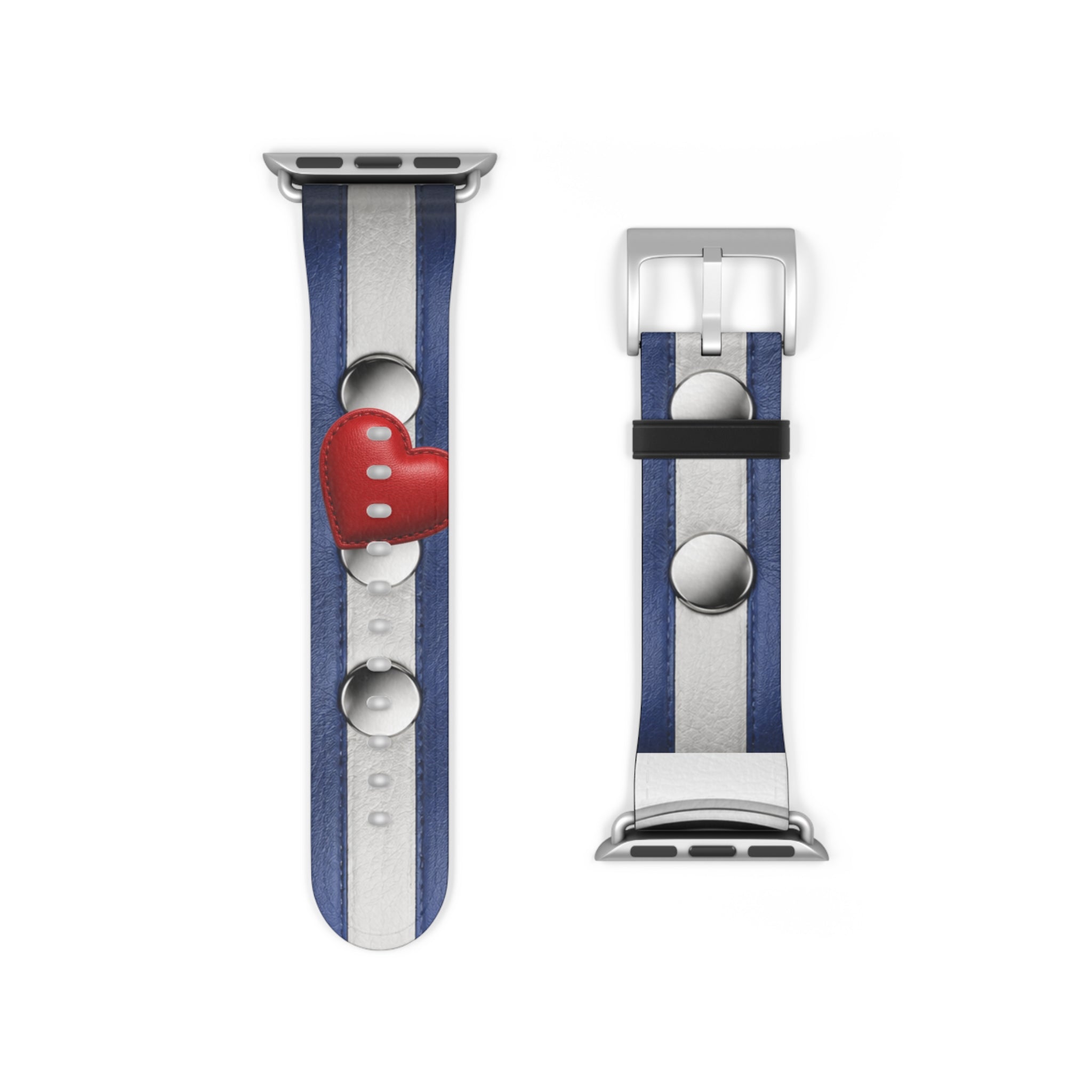 Watch Band — Blue Stripes with Water Droplets Smartwatch Band