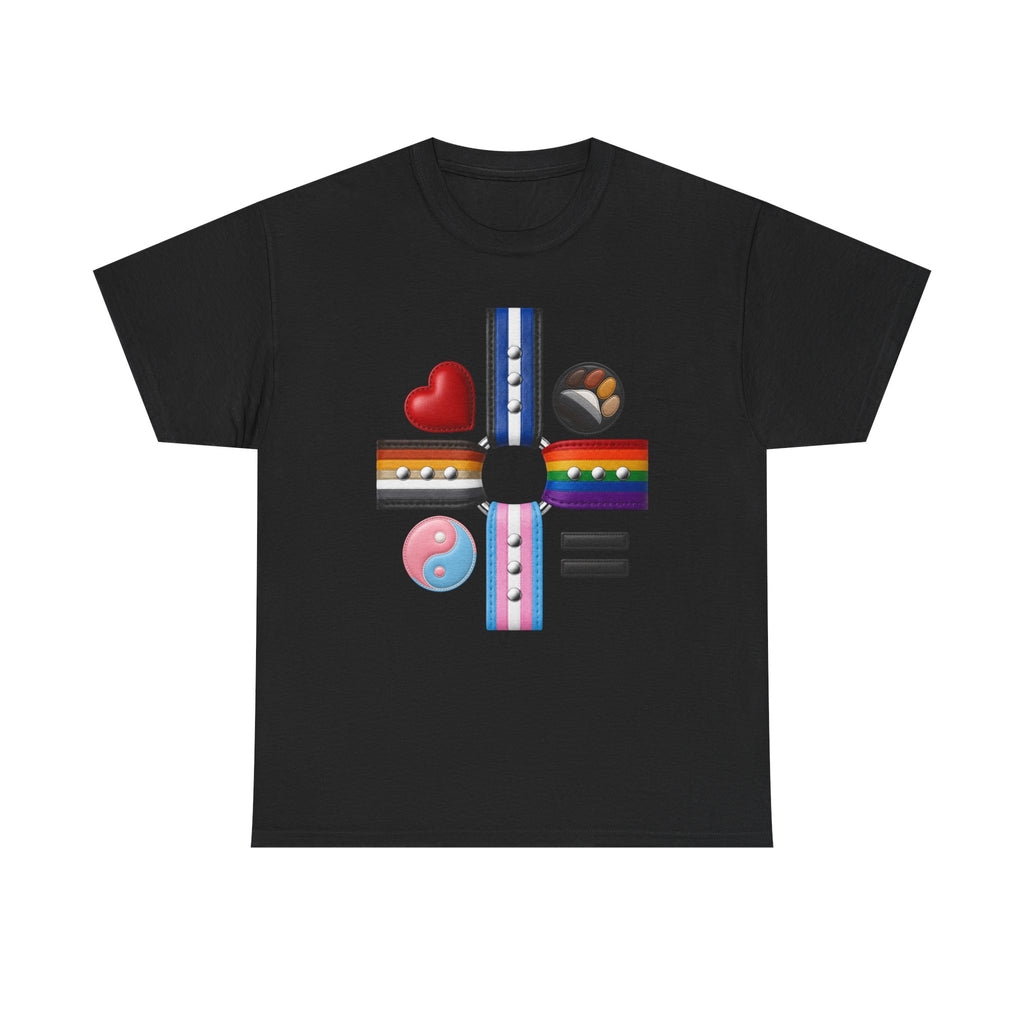 Equality Love Pride T-Shirt — Inclusive LGBTQ+ Flag Heart Design