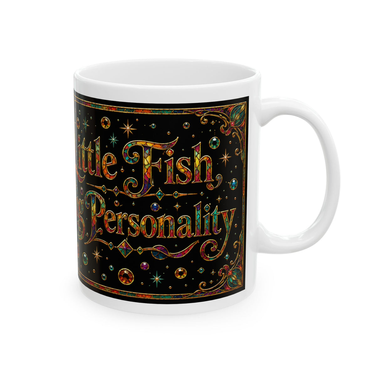 Little Big Personality Goldfish Mug — Colorful Ceramic Coffee Cup (11oz/15oz)
