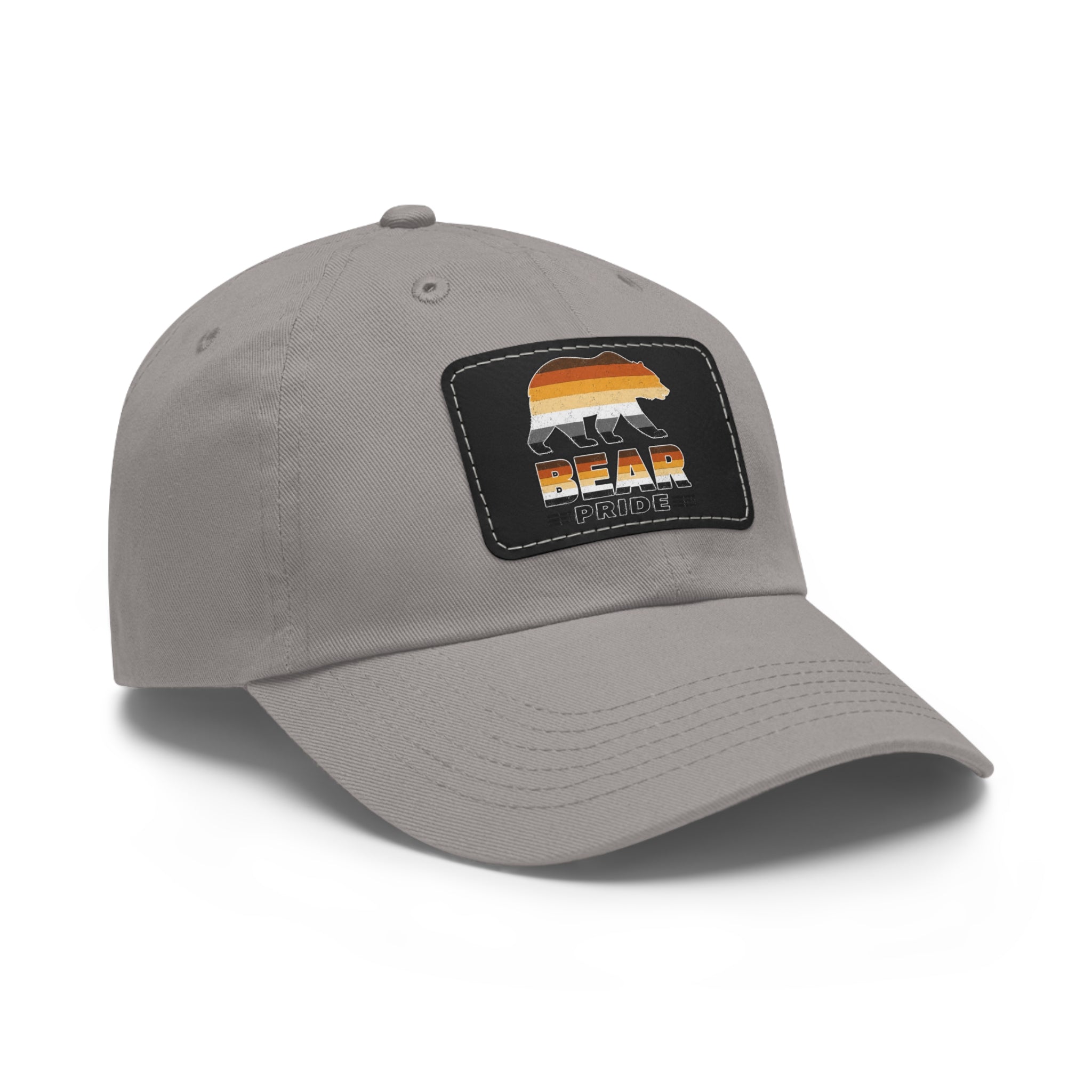 Bear Pride Dad Hat with Leather Patch — 'Bear' Pride Cap