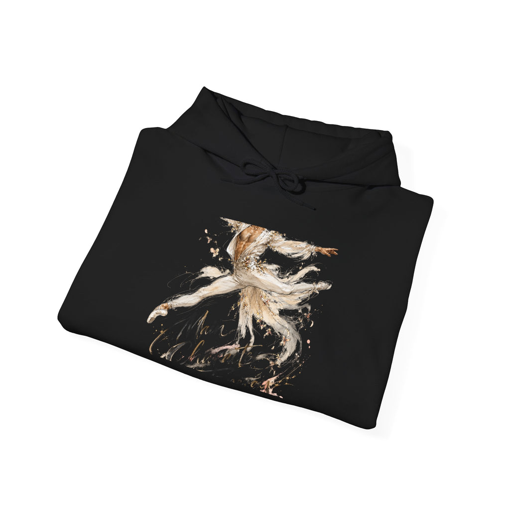 Christmas Angel Hoodie — Watercolor Angel "Merry Christmas" Holiday Sweatshirt