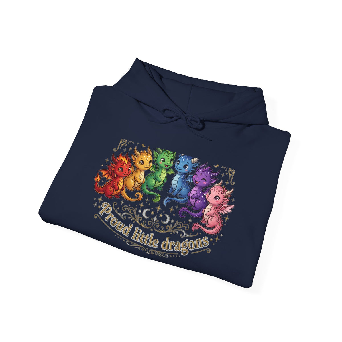 Proud Little Dragons Hoodie — Rainbow Cute Dragon Family Sweatshirt