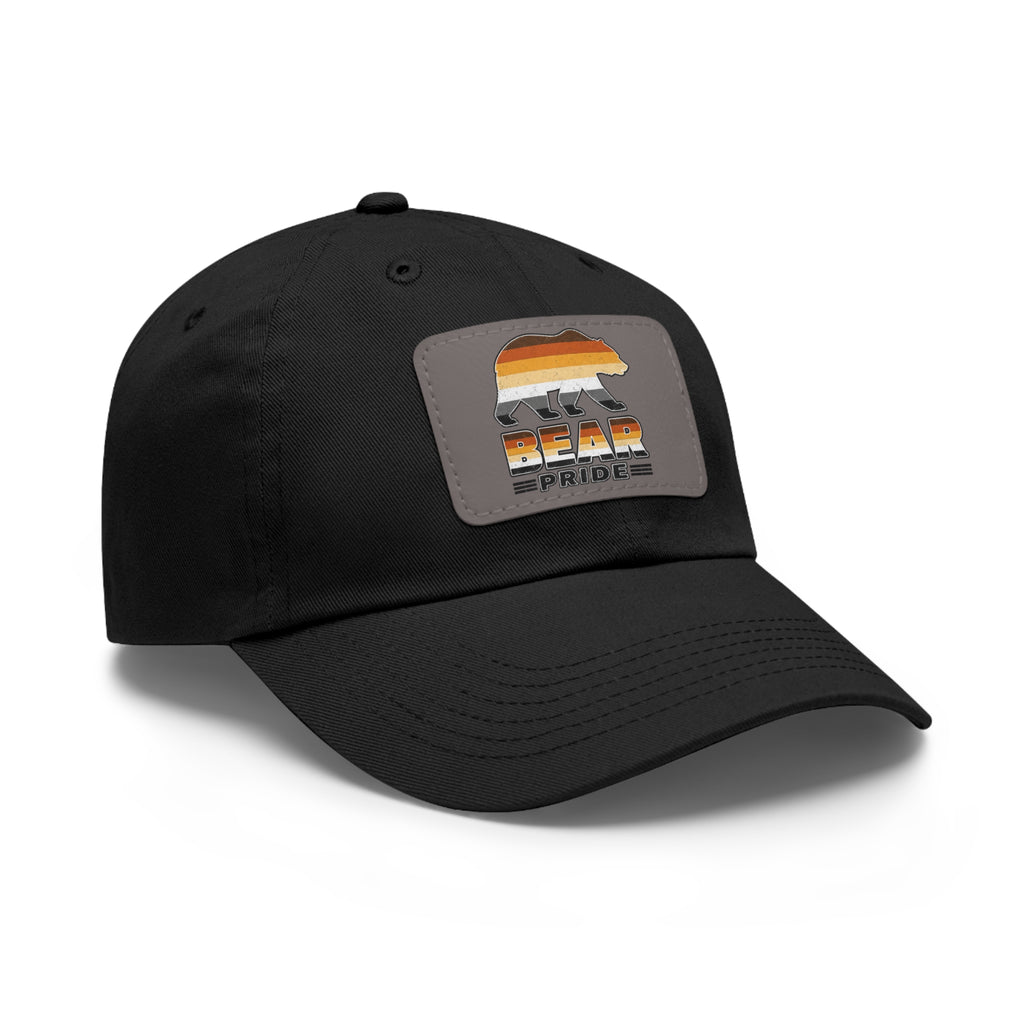 Bear Pride Dad Hat with Leather Patch — 'Bear' Pride Cap