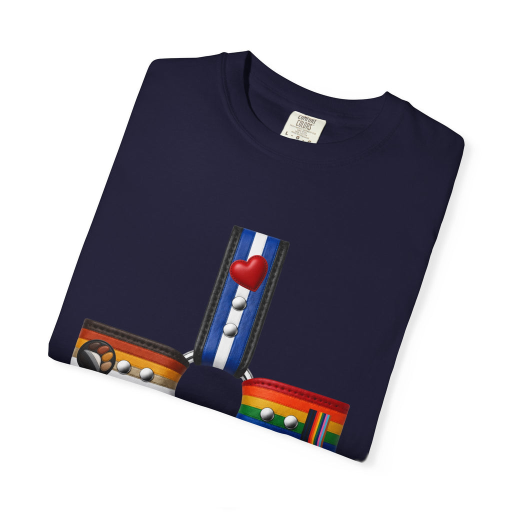 LGBTQ+ Pride Cross T-Shirt — Rainbow Identity Flag Design