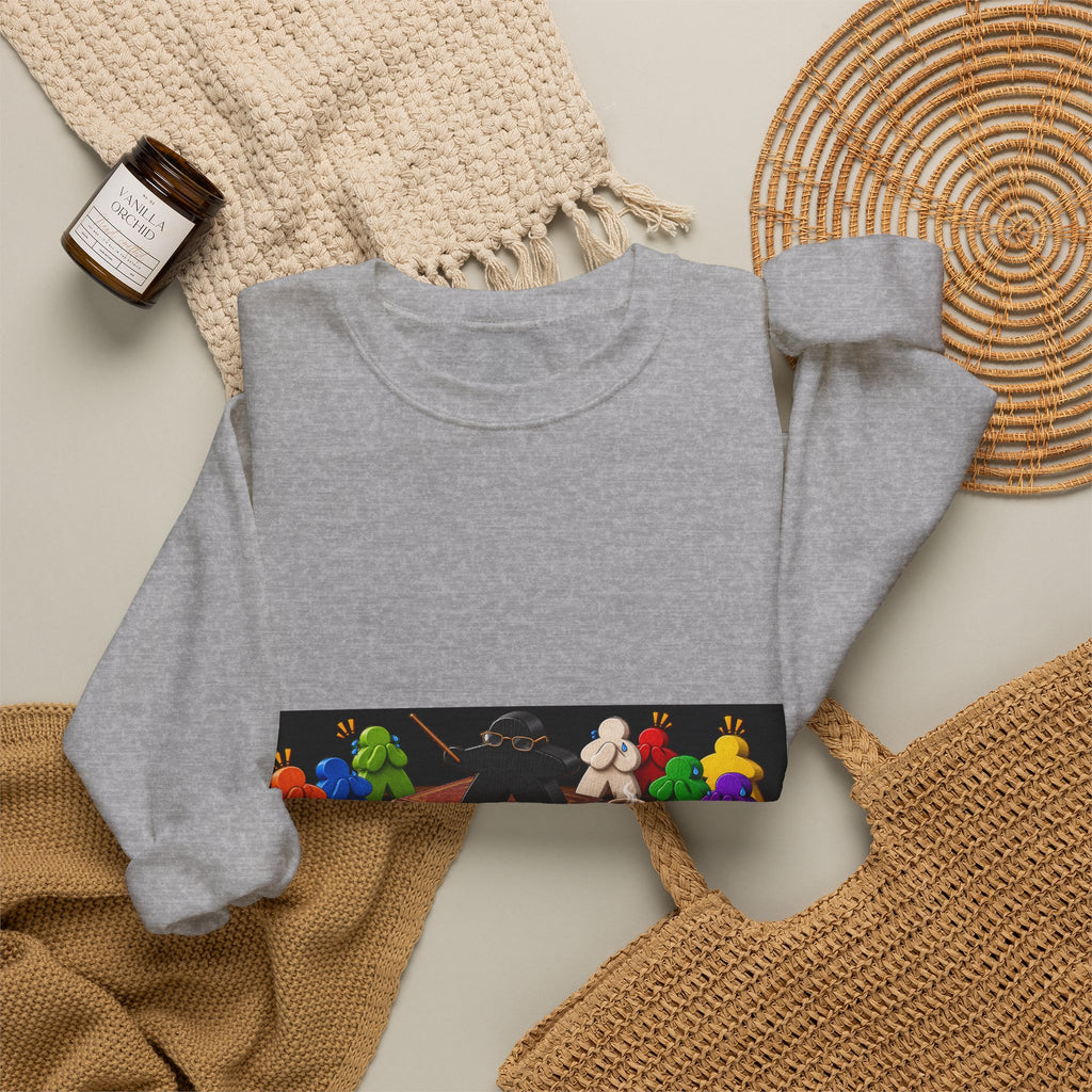 Crewneck Sweatshirt — "I Read the Rules, Fear Me" Among Us Gaming Graphic