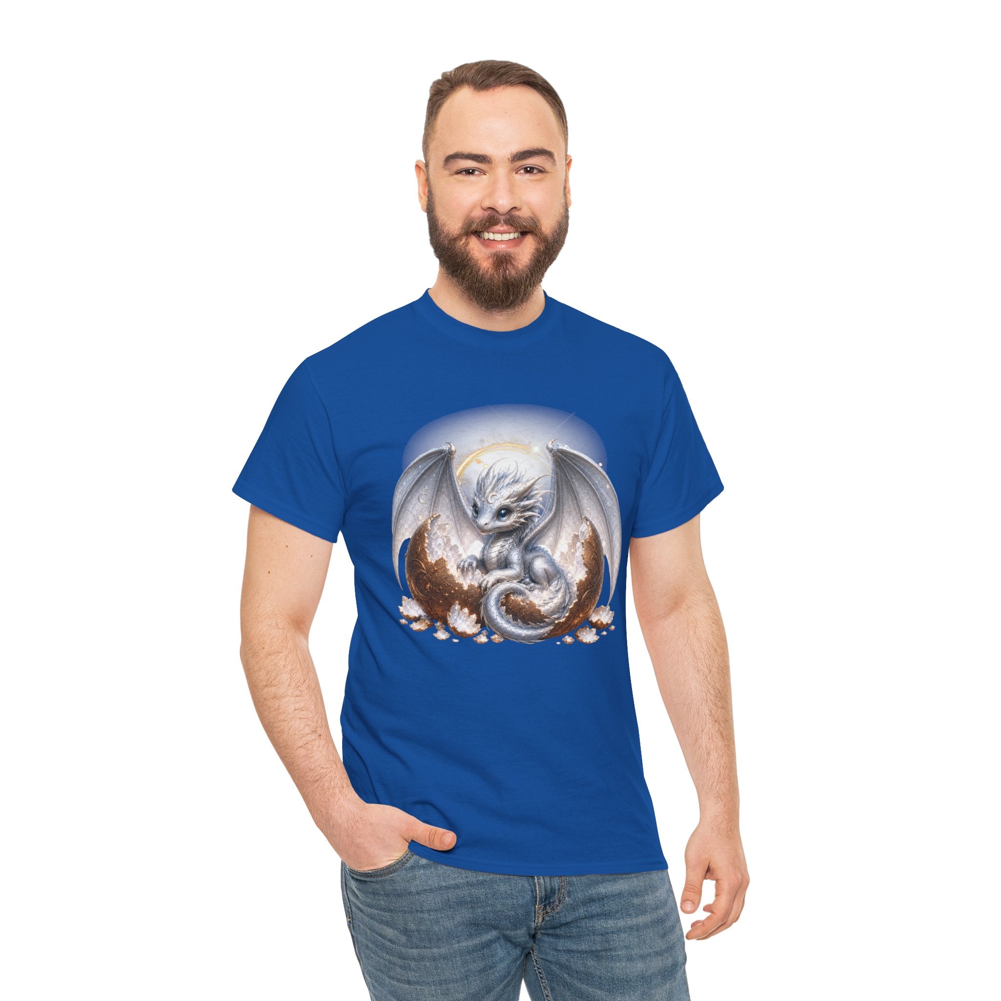 Fantasy Baby Dragon T‑Shirt — Cute Sleeping Dragon Illustration Tee