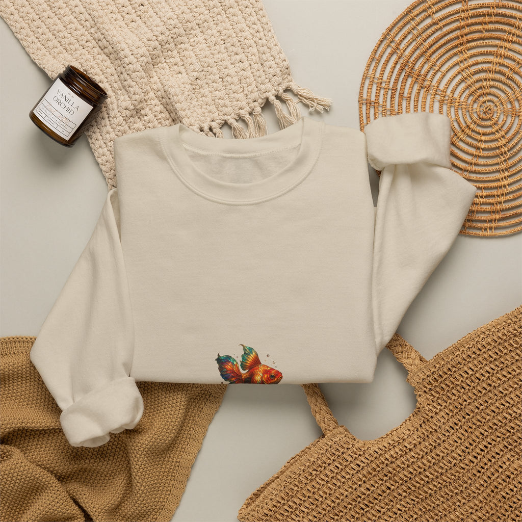 Autumn Fox Crewneck Sweatshirt — Watercolor Fox Graphic