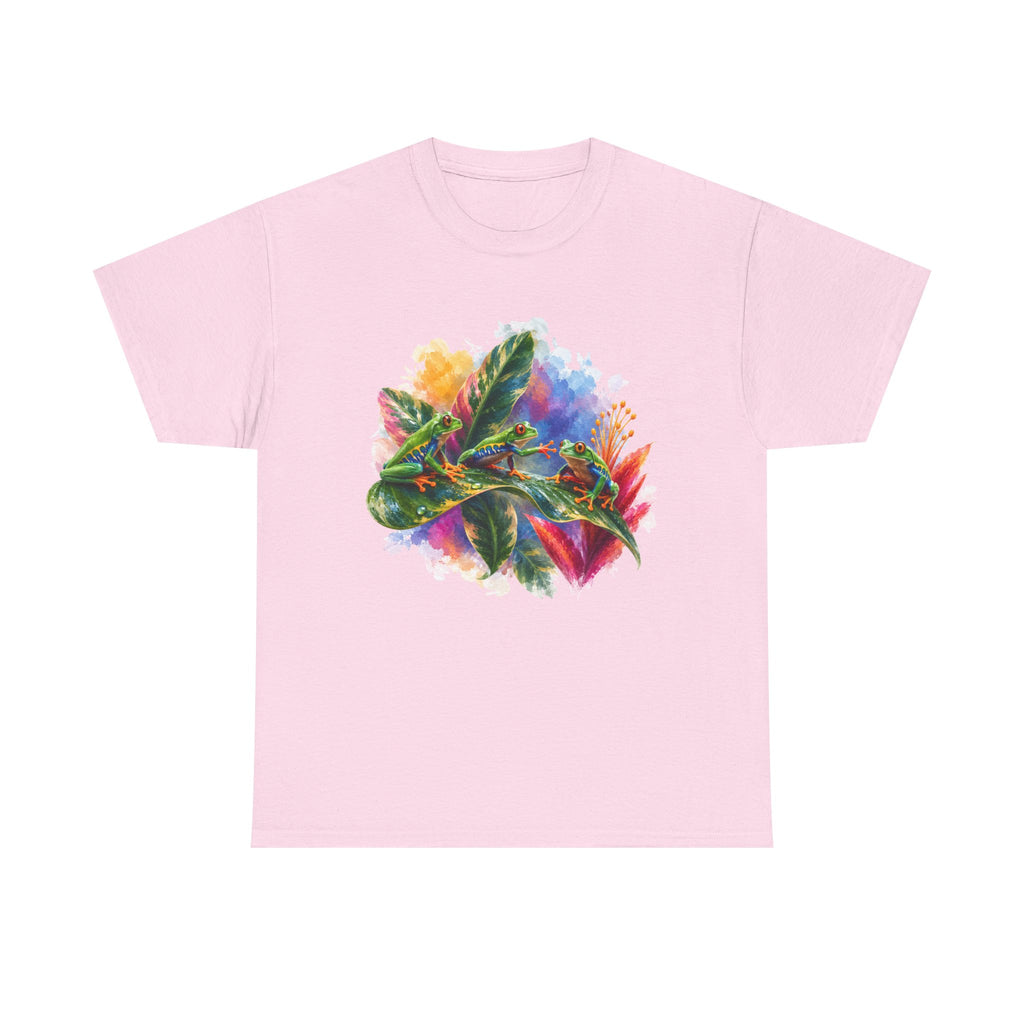 Tropical Tree Frog T-Shirt — Colorful Watercolor Frogs, Frog tee