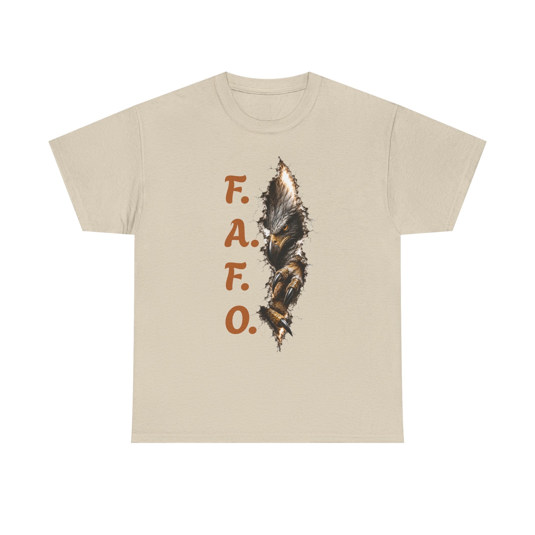 FAFO Eagle — Vertical Eagle Design Graphic T-Shirt. This Eagle doesn't back down