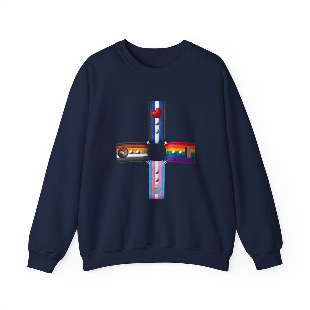 Plus Sign Pride Sweatshirt — LGBTQ+ Flags Graphic Crewneck