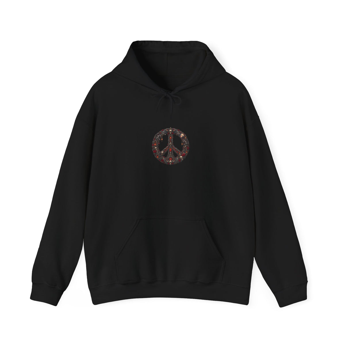 Peace Sign Hoodie - Floral Peace Symbol Graphic Pullover