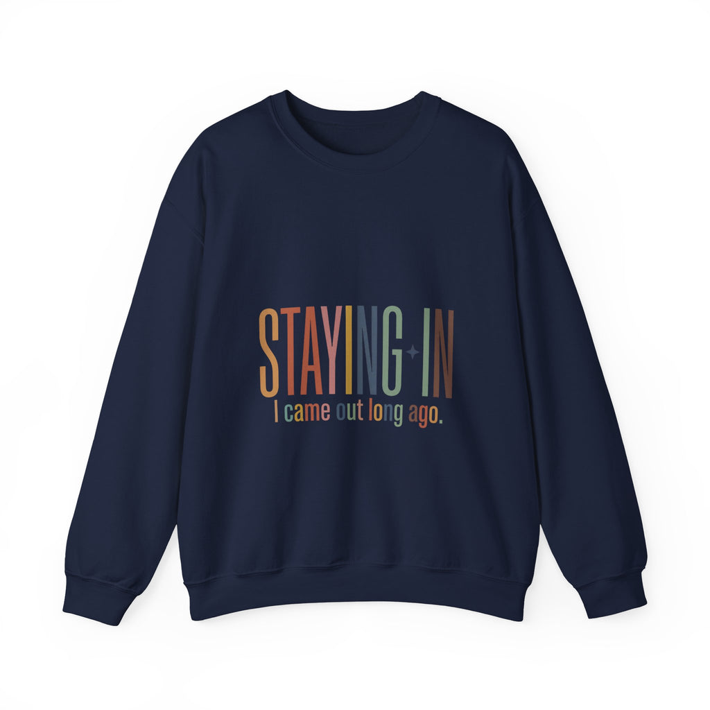 Staying In slogan crewneck Sweatshirt | Homebody cozy loungewear