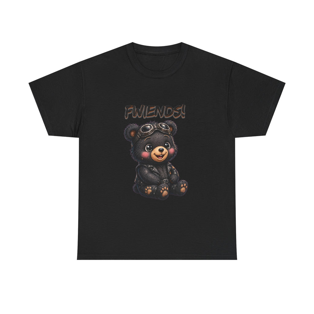 Bear 'Fwiends!' Graphic Tee — Cute Teddy Pilot T-Shirt for Kids & Fans