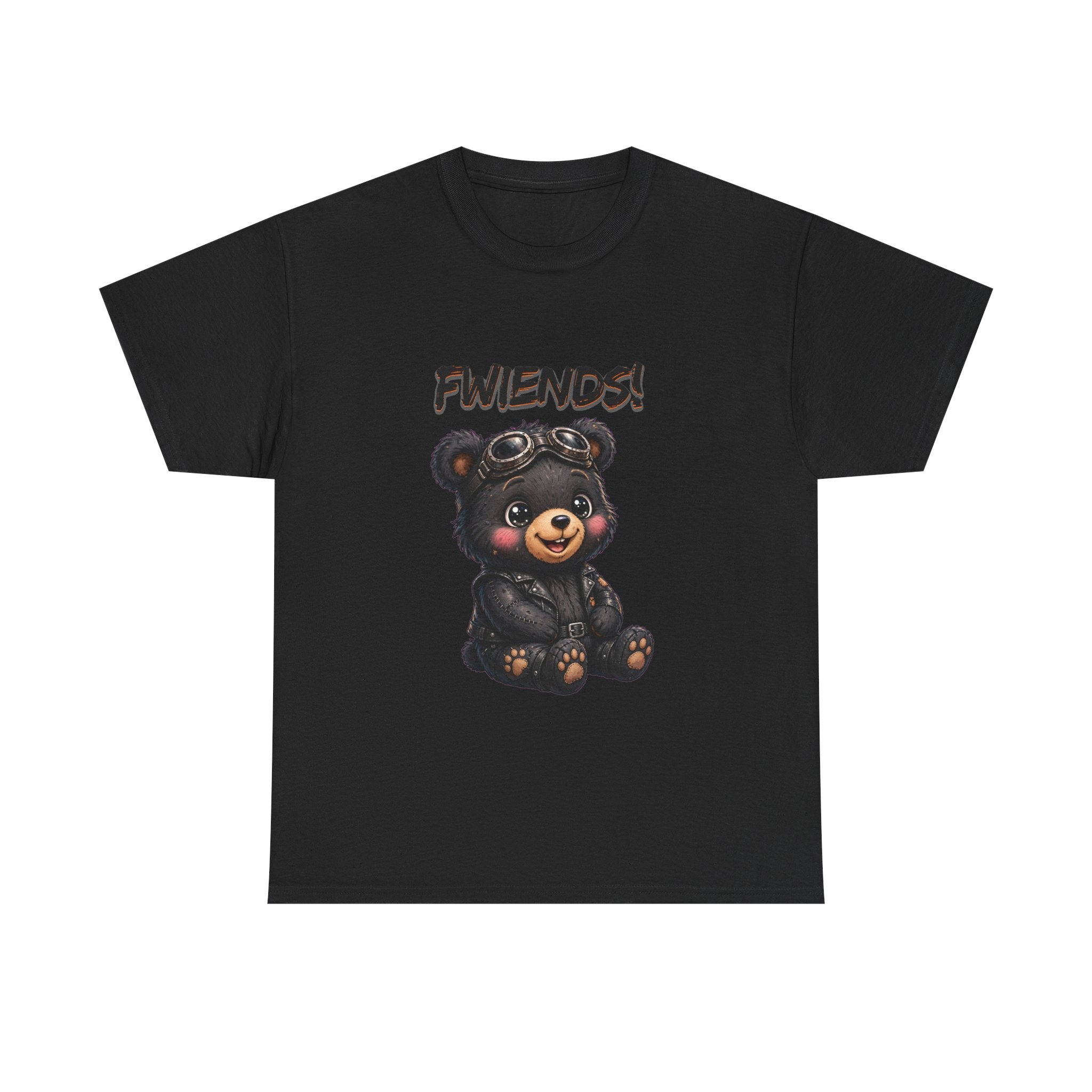 Bear 'Fwiends!' Graphic Tee — Cute Teddy Pilot T-Shirt for Kids & Fans