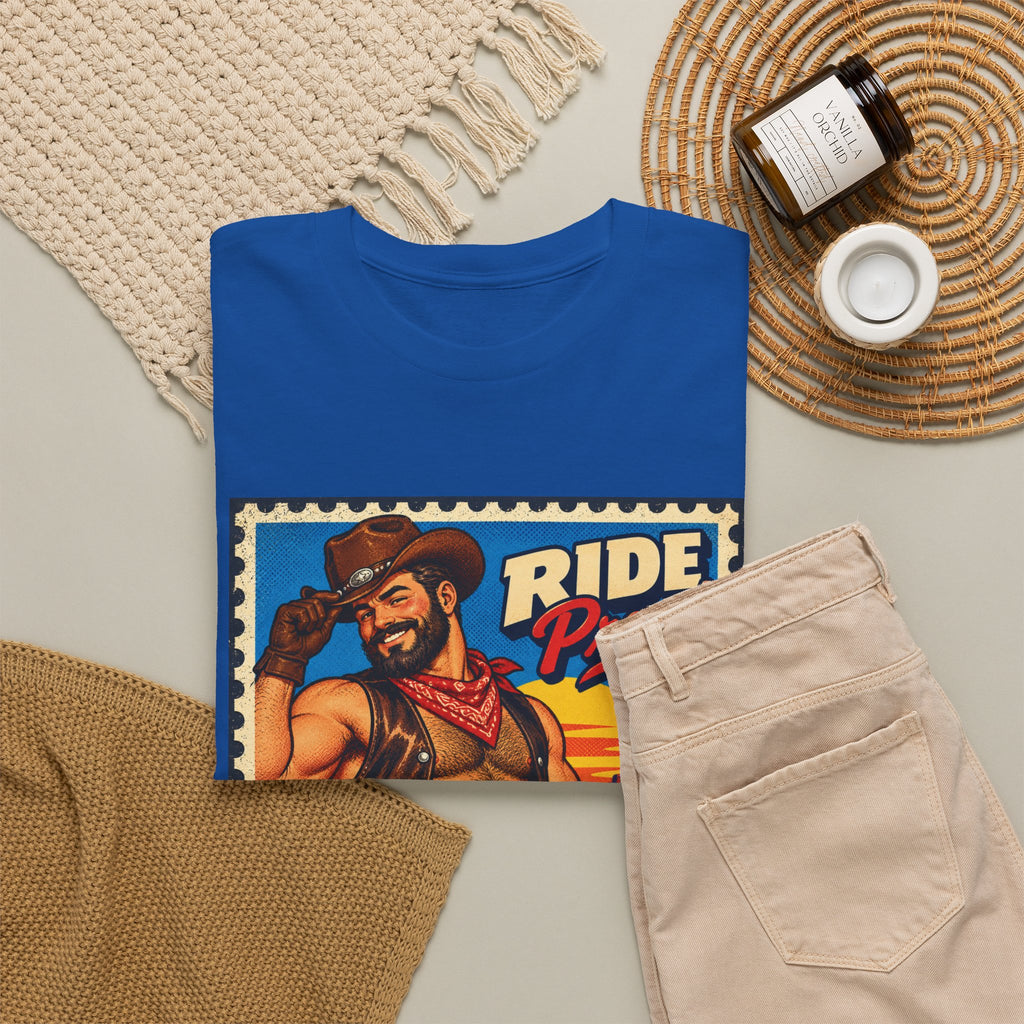 Gay Bear Shirt – Vintage Bear Pride Pin-Up T-Shirt, Retro Postage Stamp Art, LGBTQ Bear Culture Tee.