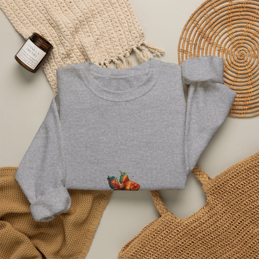 Autumn Fox Crewneck Sweatshirt — Watercolor Fox Graphic