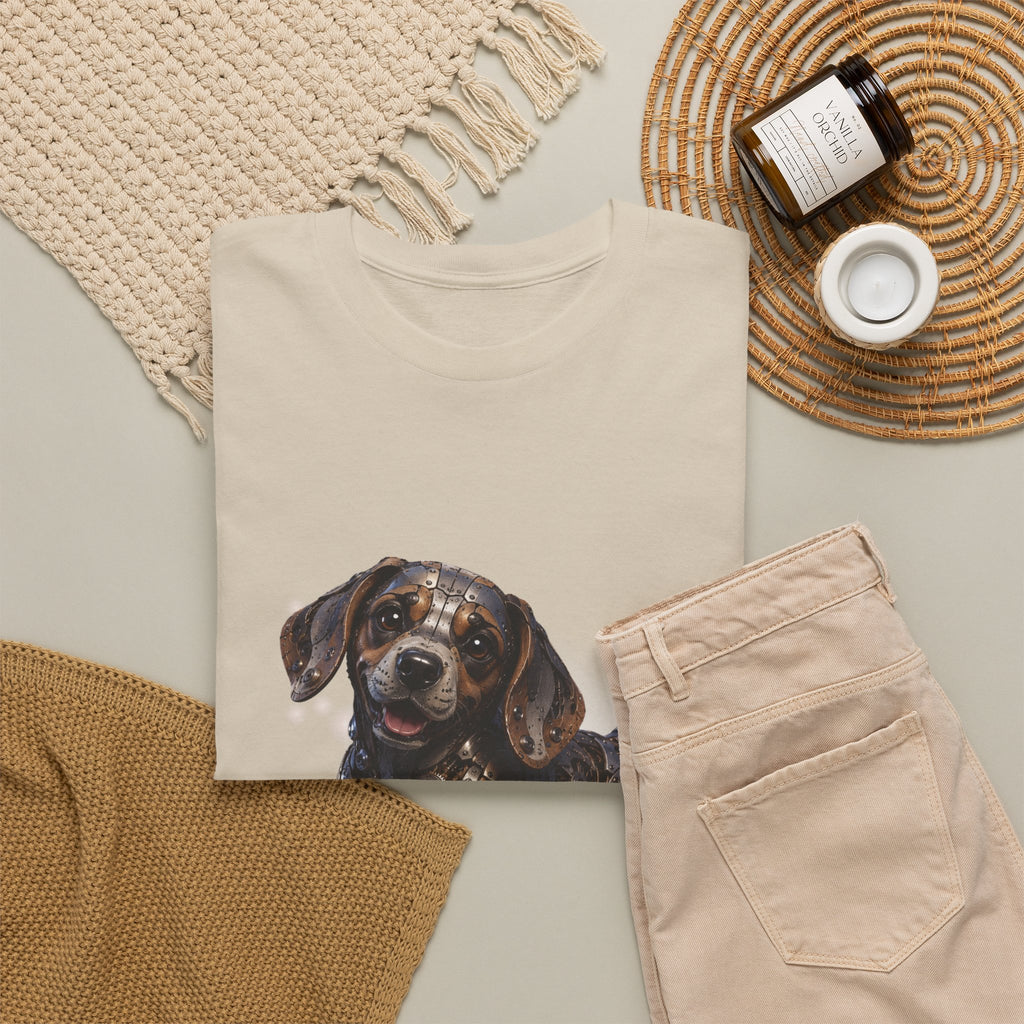 Steampunk Beagle Puppy T-Shirt — "Life is Ruff, but I'm cute." Cute Wiener Dog Tee. Beagle lovers best gift.