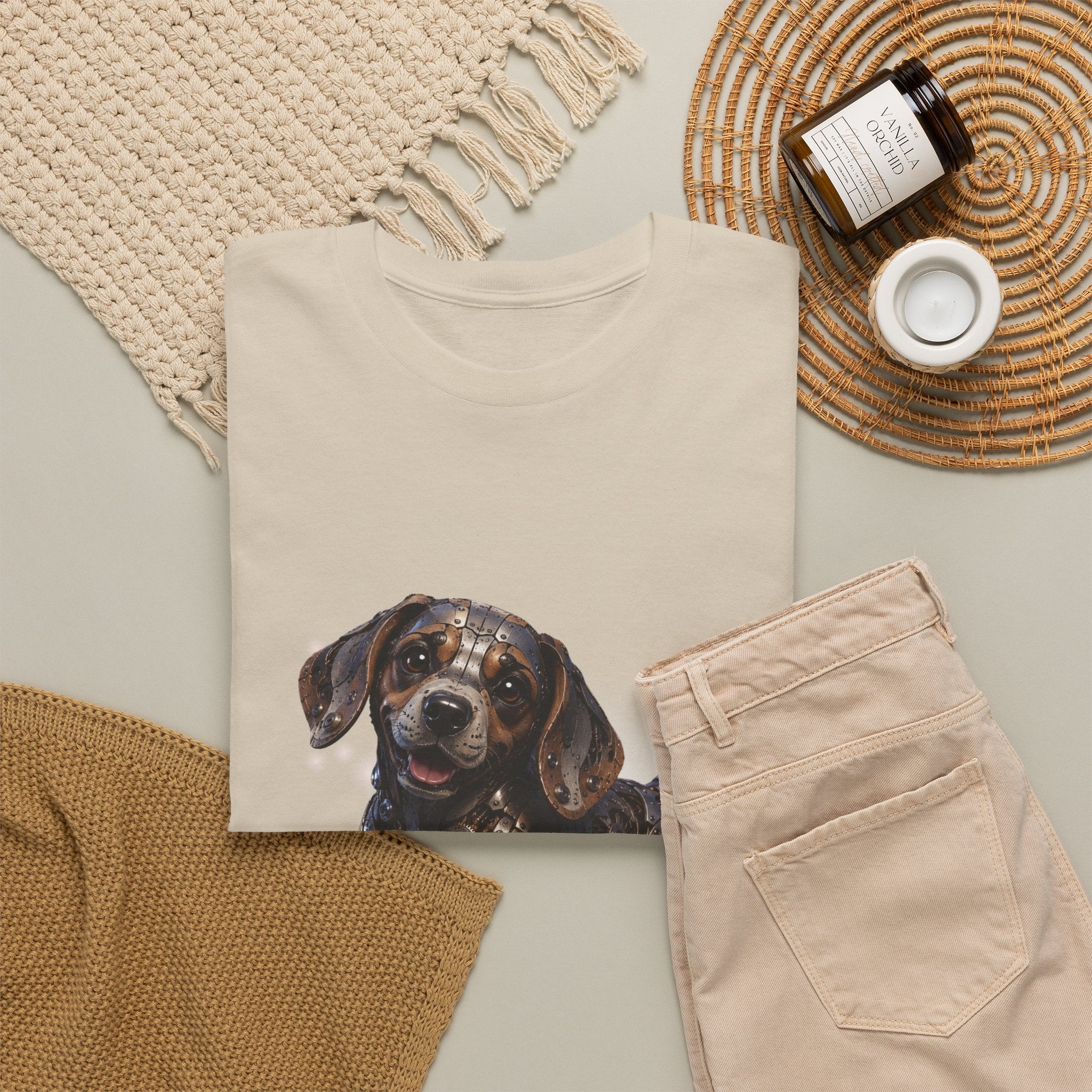 Steampunk Beagle Puppy T-Shirt — "Life is Ruff, but I'm cute." Cute Wiener Dog Tee. Beagle lovers best gift.