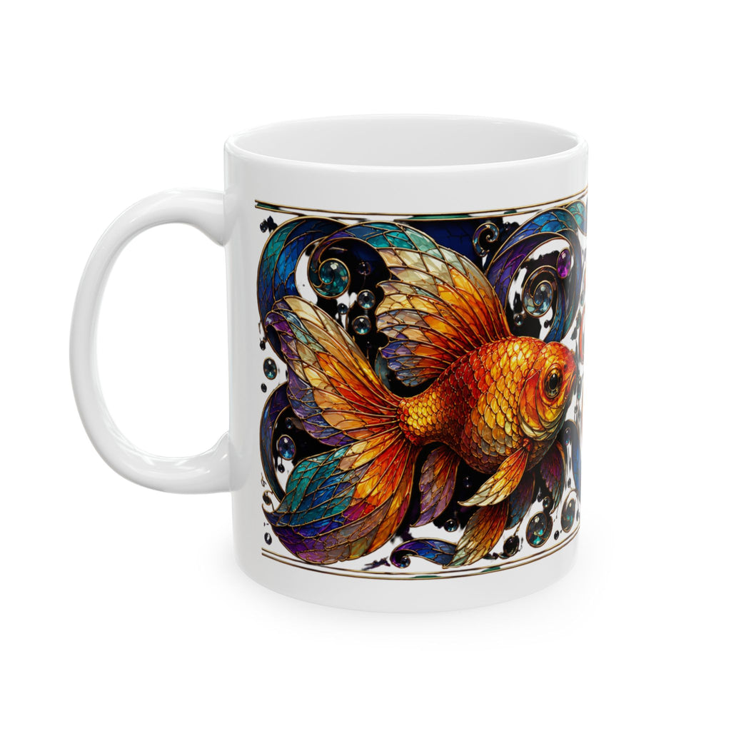 Goldfish Ceramic Mug — "Just One Goldfish" Decorative Fish Art Coffee Cup (11oz/15oz)