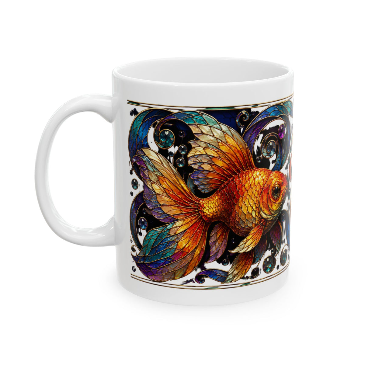 Goldfish Ceramic Mug — "Just One Goldfish" Decorative Fish Art Coffee Cup (11oz/15oz)
