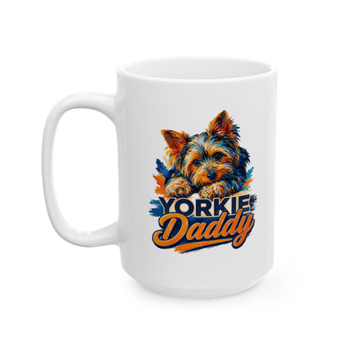 Autumn Dog Mom Ceramic Mug – Fall Leaves & Pup Coffee Cup (11oz, 15oz)