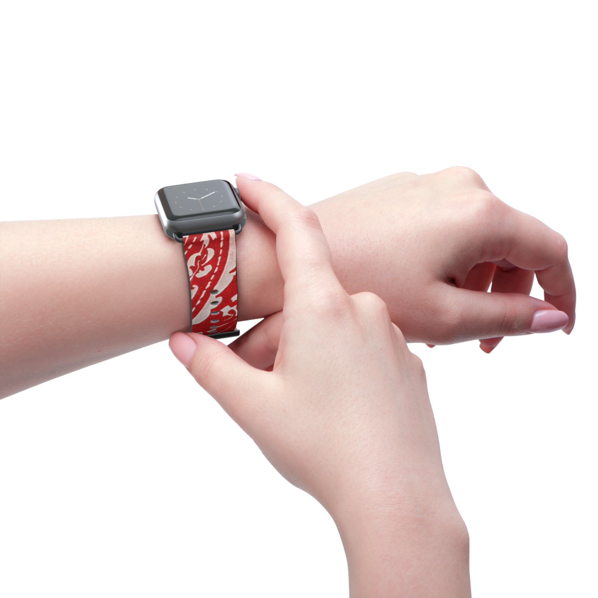 Red Bandana Pattern Watch Band — Hanky Code Style