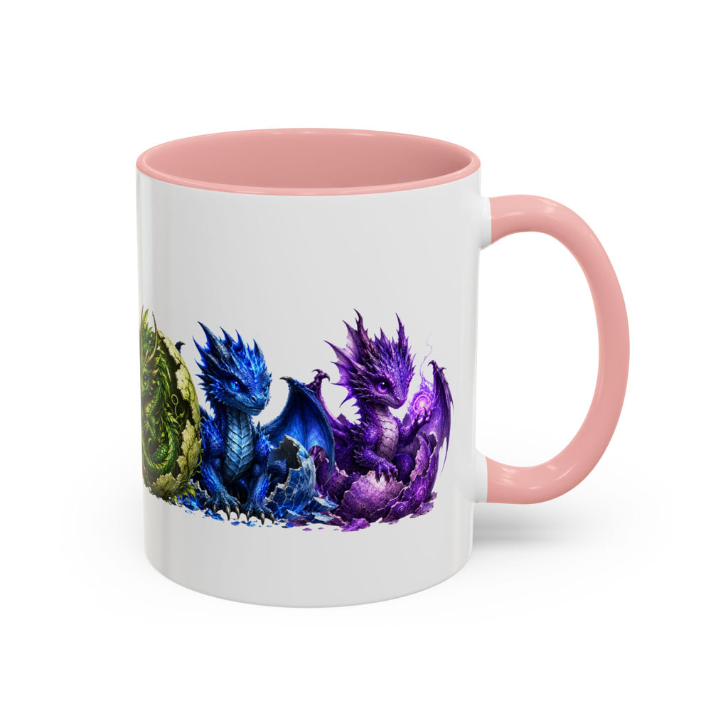 Dragon Element Accent Coffee Mug — Colorful Baby Dragon Lineup (11/15oz)