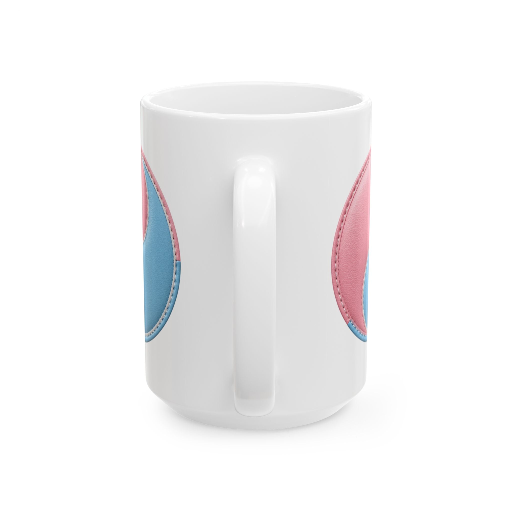 Pastel Yin Yang Ceramic Mug – Pink & Blue Harmony Coffee Cup (11oz/15oz)
