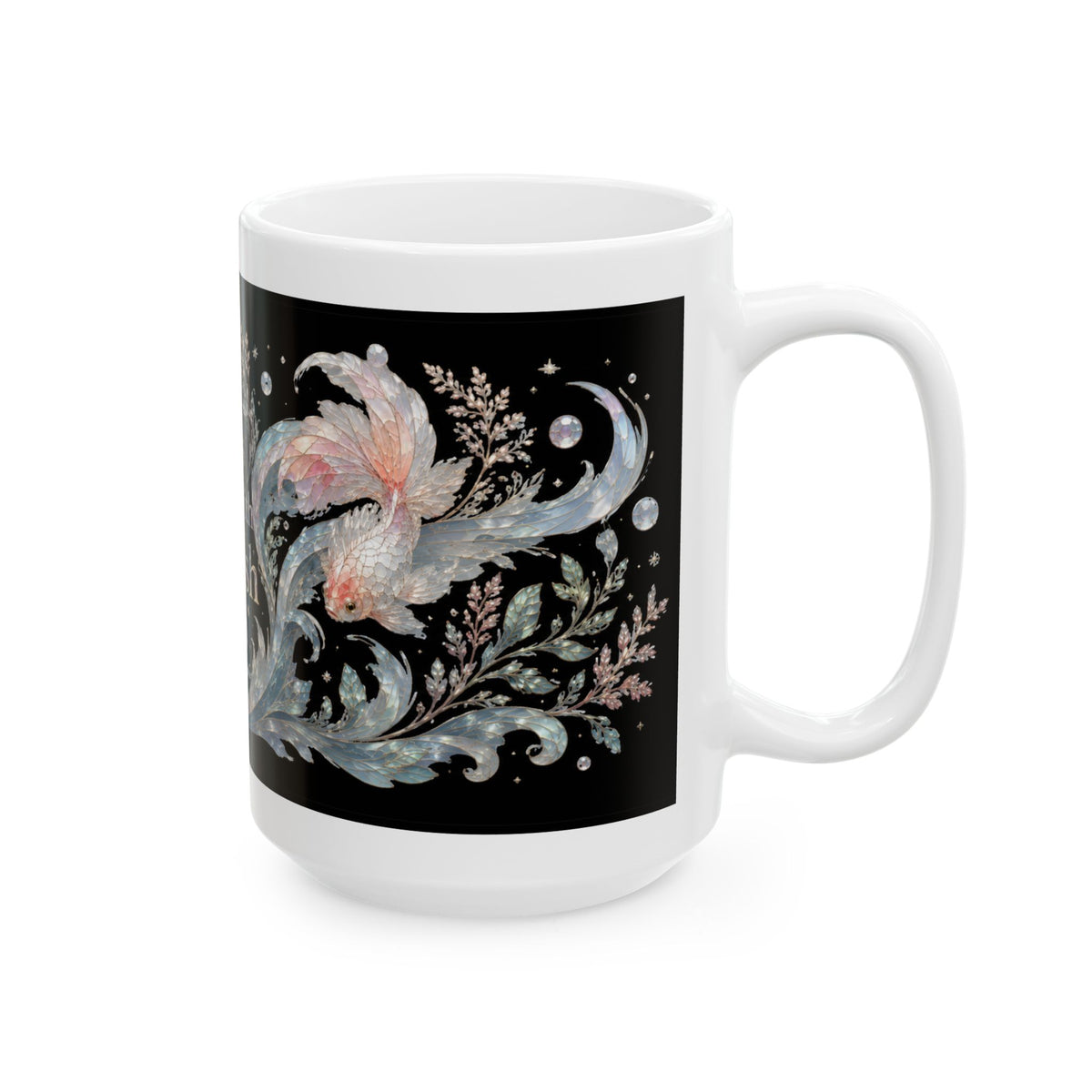Goldfish Ceramic Mug — "Life Is Better With Goldfish" Illustrated Coffee Cup