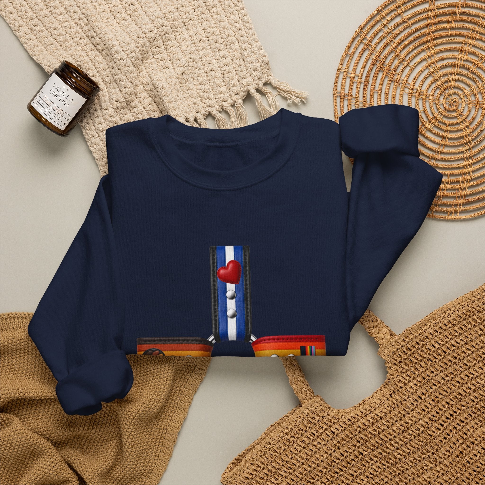 Plus Sign Pride Sweatshirt — LGBTQ+ Flags Graphic Crewneck