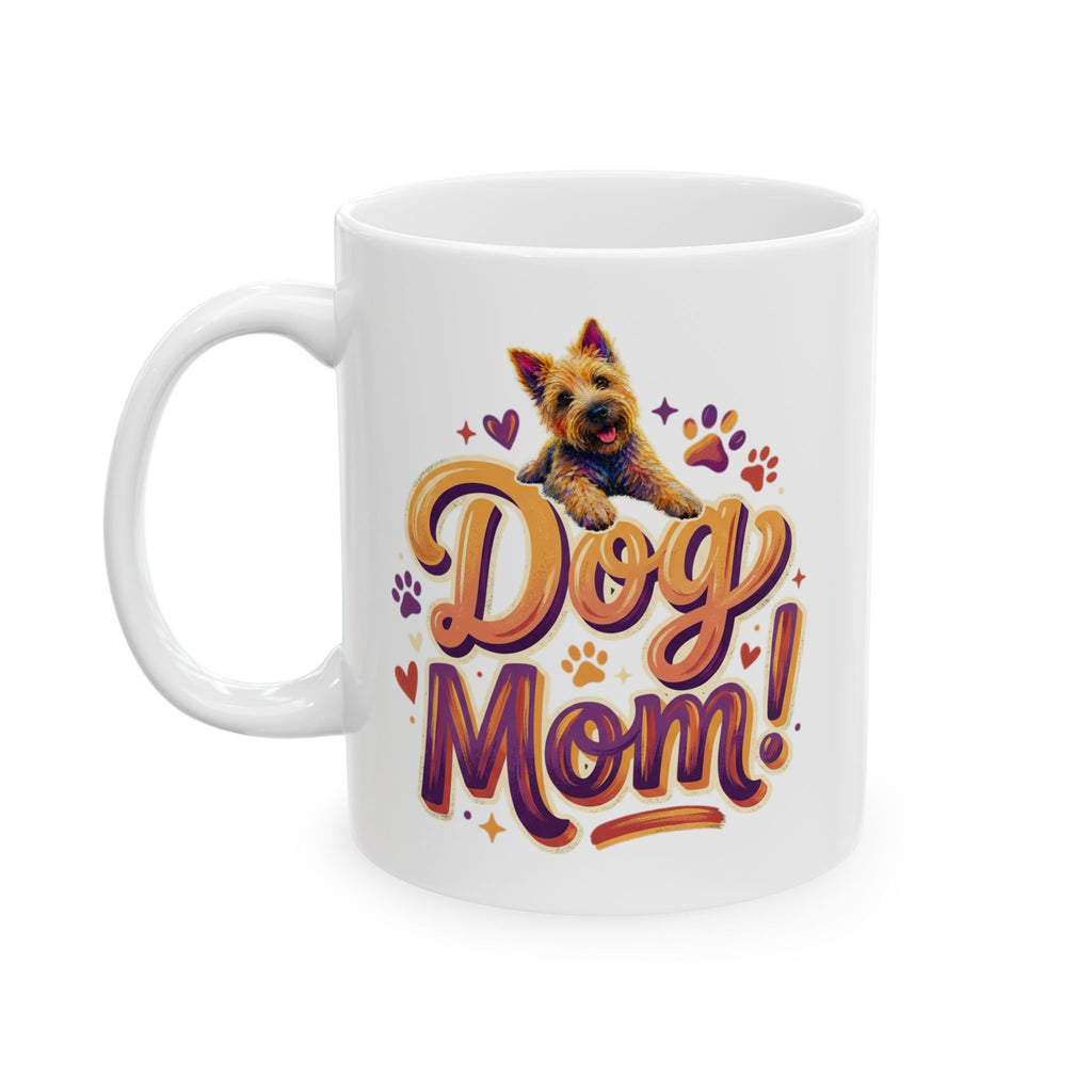 Dog Mom Mug — Cute Paw Print Ceramic Coffee Cup (11oz & 15oz)