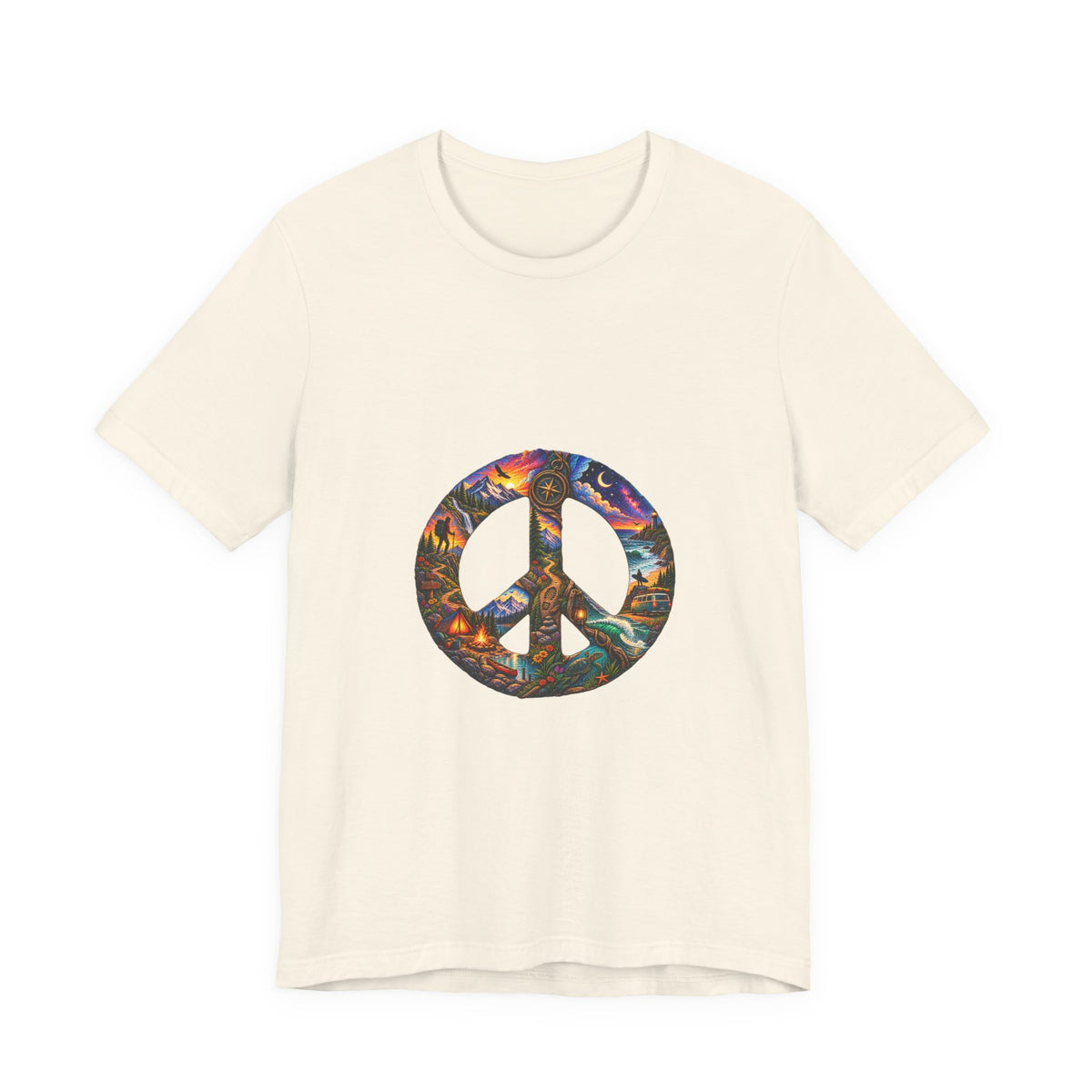 Peace Sign Tie-Dye T-Shirt — Retro Hippie Graphic Tee