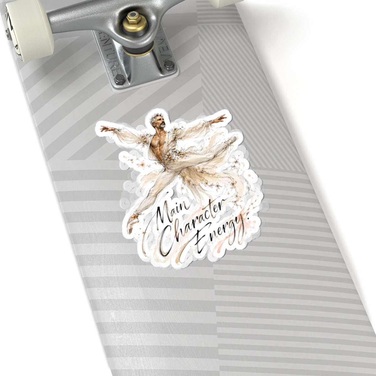 Main Character Energy Sticker — Elegant Ballet Dancer Kiss-Cut Vinyl Sticker