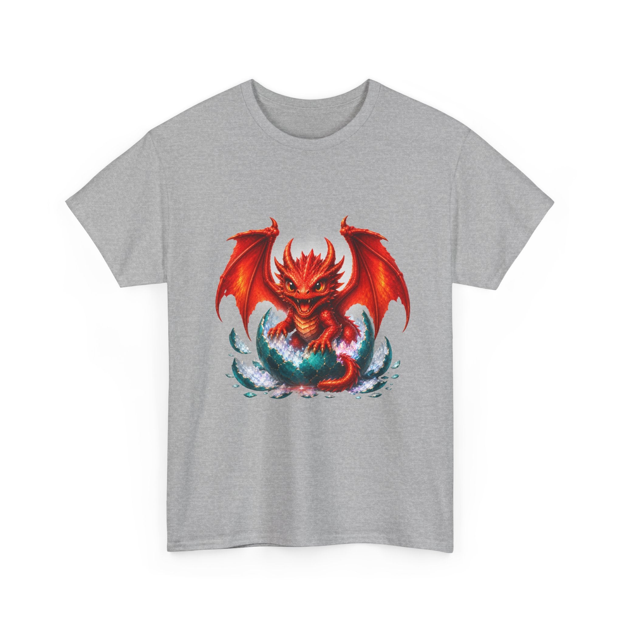 Dragon Hatchling T-Shirt — Cute Red Dragon Hatching Design