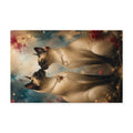Siamese Cat Art Washable Rug – Elegant Floral Pet Portrait Door Mat