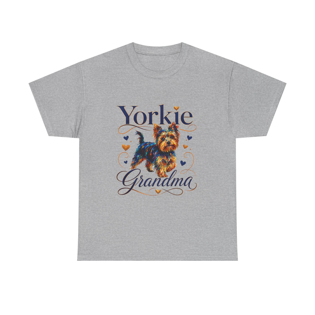Yorkie Grandma T-Shirt – Cute Yorkshire Terrier Mom Graphic Tee