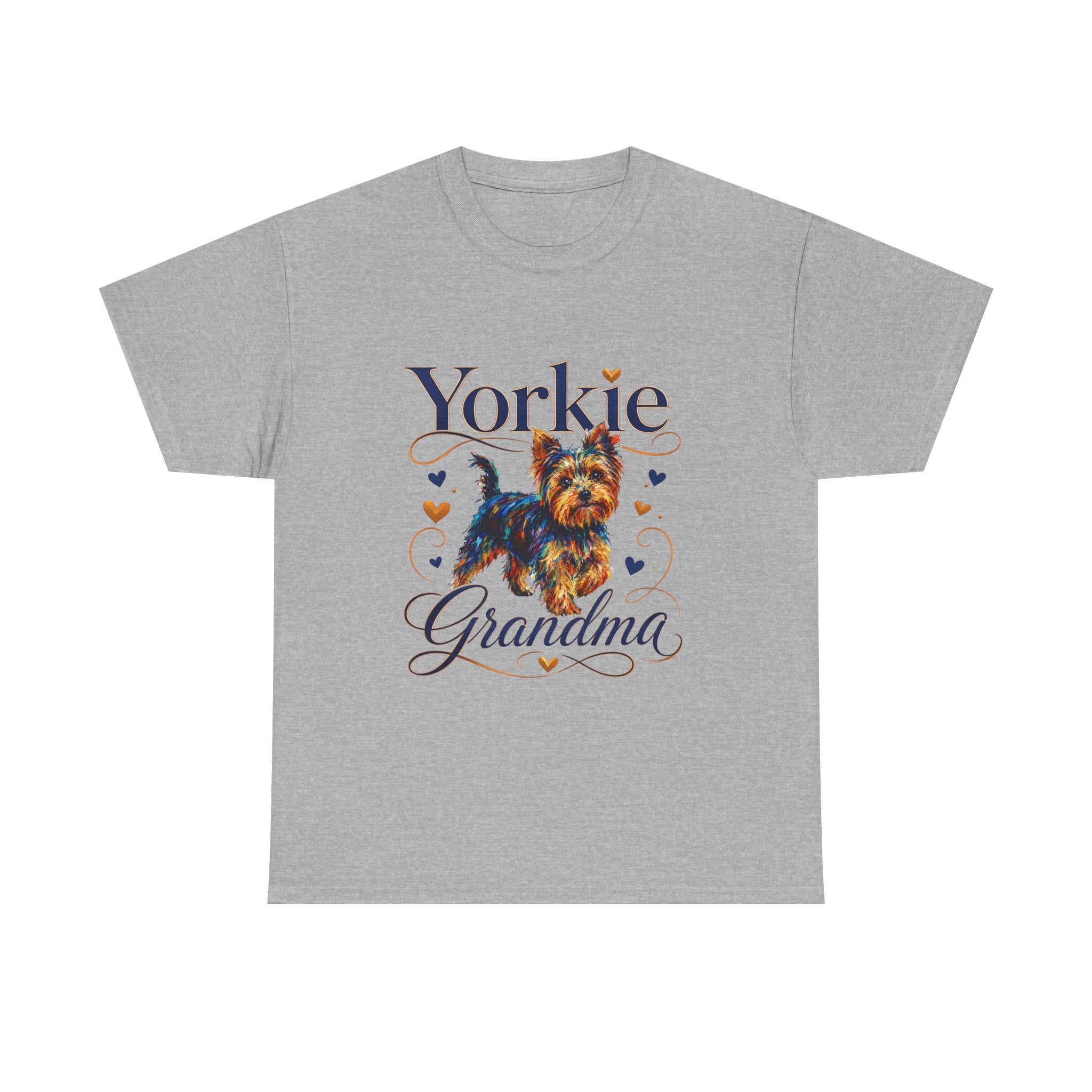 Yorkie Grandma T-Shirt – Cute Yorkshire Terrier Mom Graphic Tee