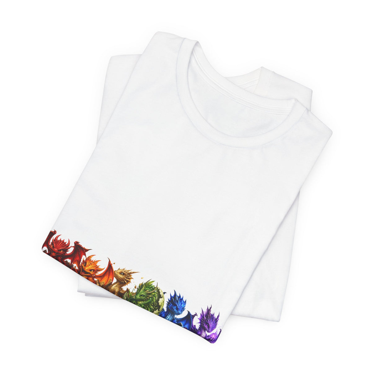 Rainbow Dragon Line Art T-Shirt