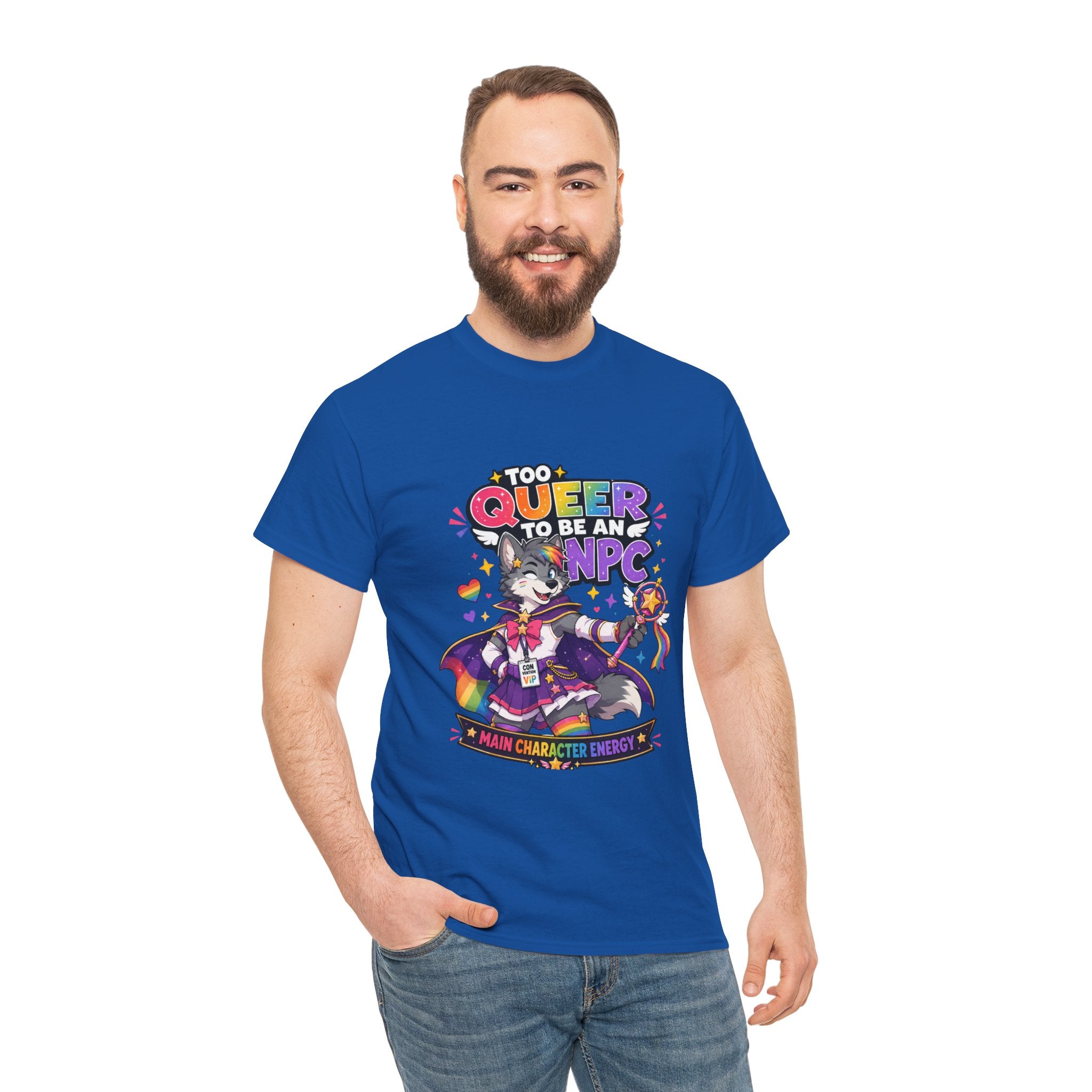 Too Queer to Be an NPC T-Shirt — Main Character Energy LGBTQ+ Pride Tee