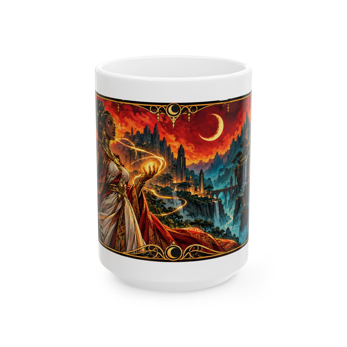 Afrocentric Coffee Mug – Black Art Mug with Empowering African American Artwork – Melanin Gift – Black Culture Home Decor