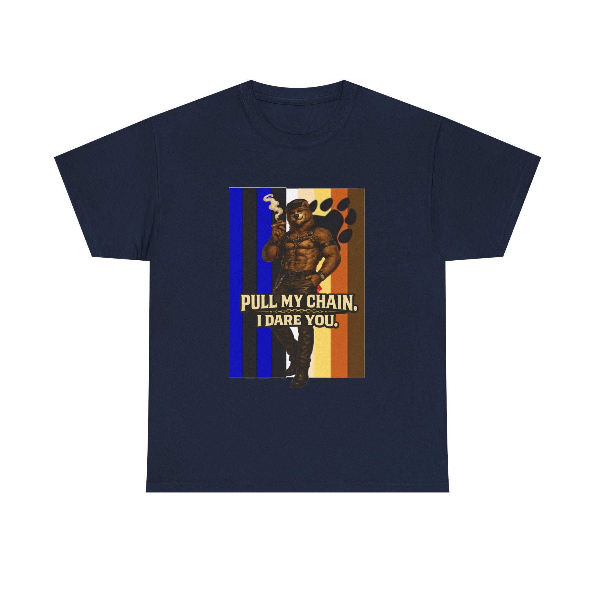 Pull My Chain Tee — Bold Retro Muscle Graphic T-Shirt