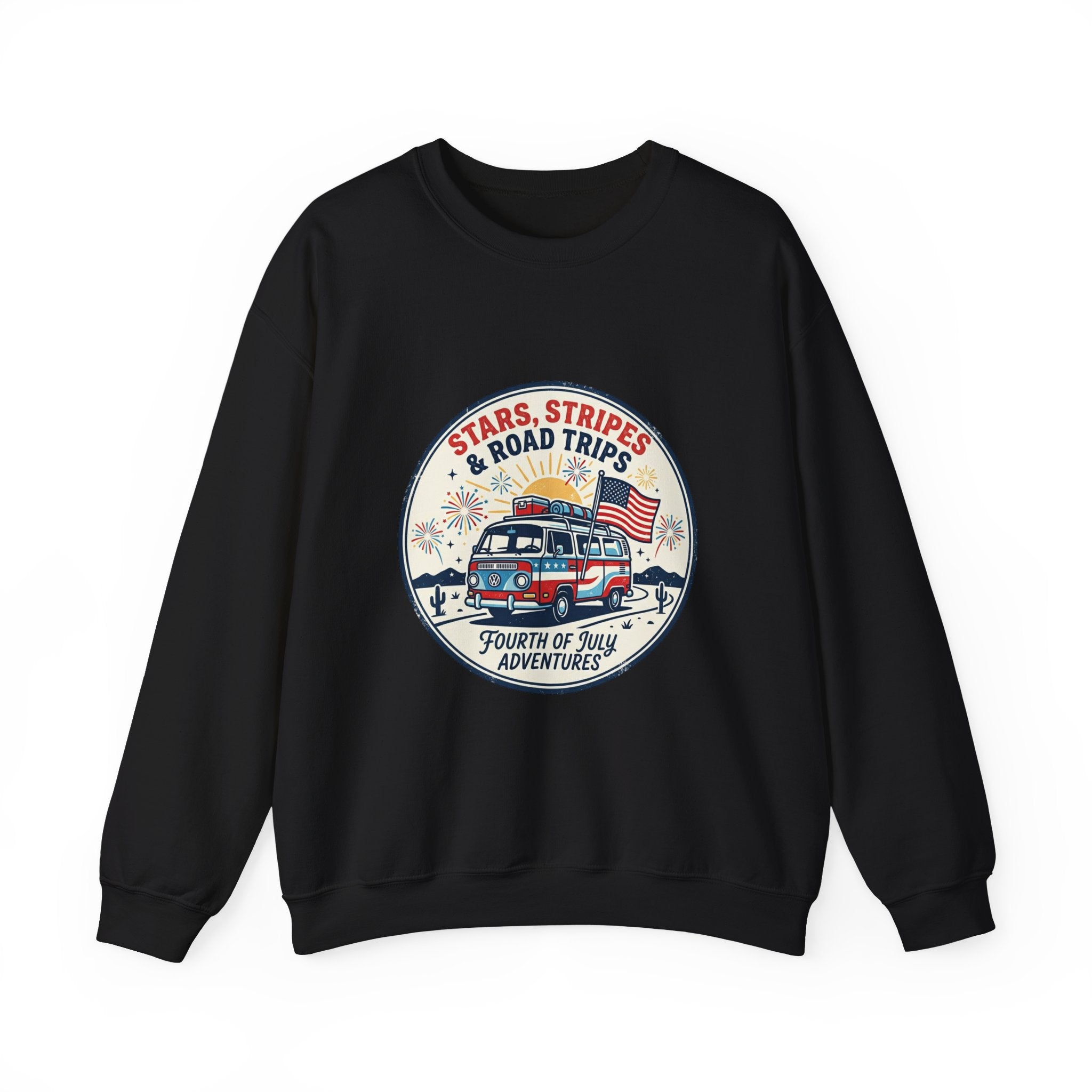 Stars & Stripes Road Trips Sweatshirt | vintage USA, red white blue