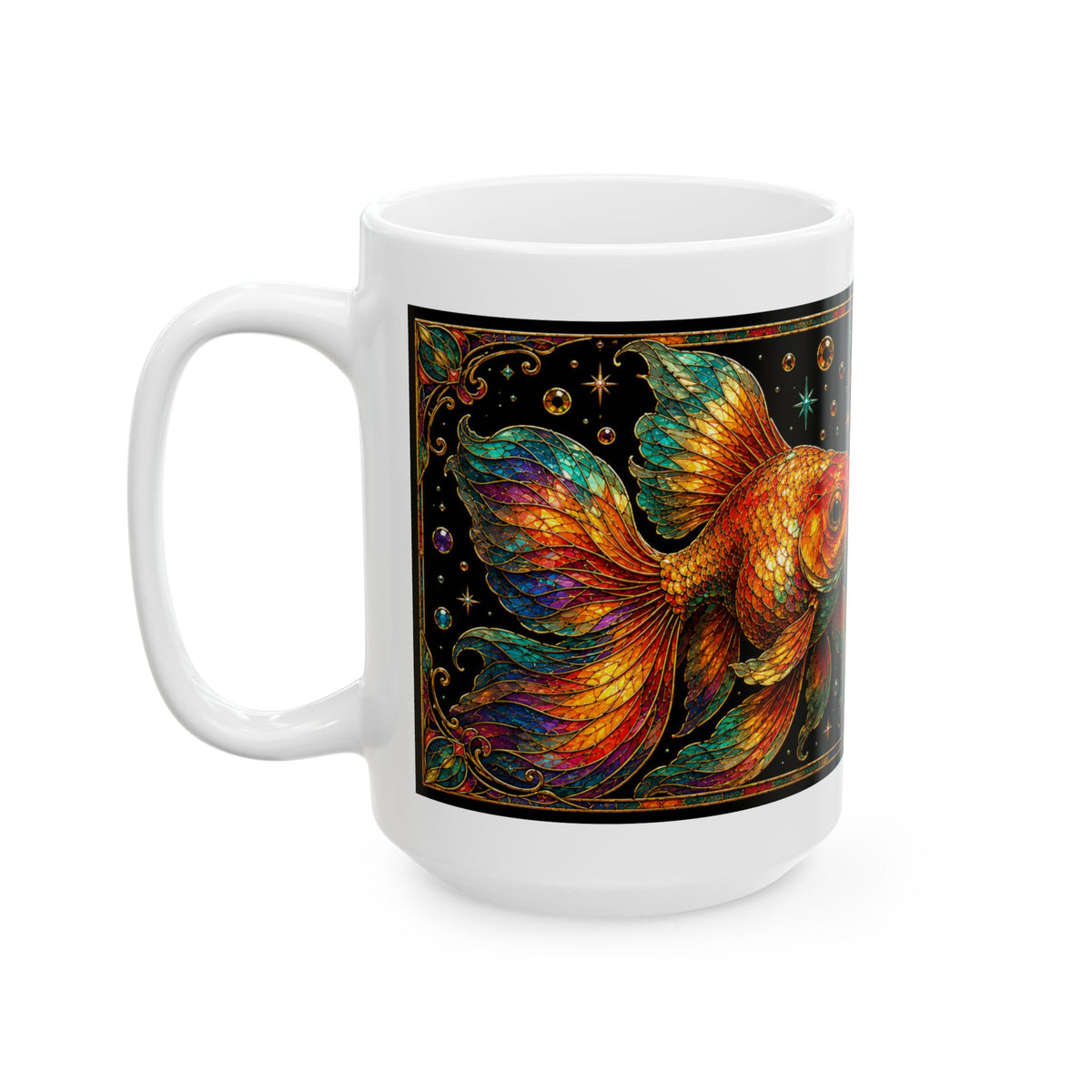 Little Big Personality Goldfish Mug — Colorful Ceramic Coffee Cup (11oz/15oz)