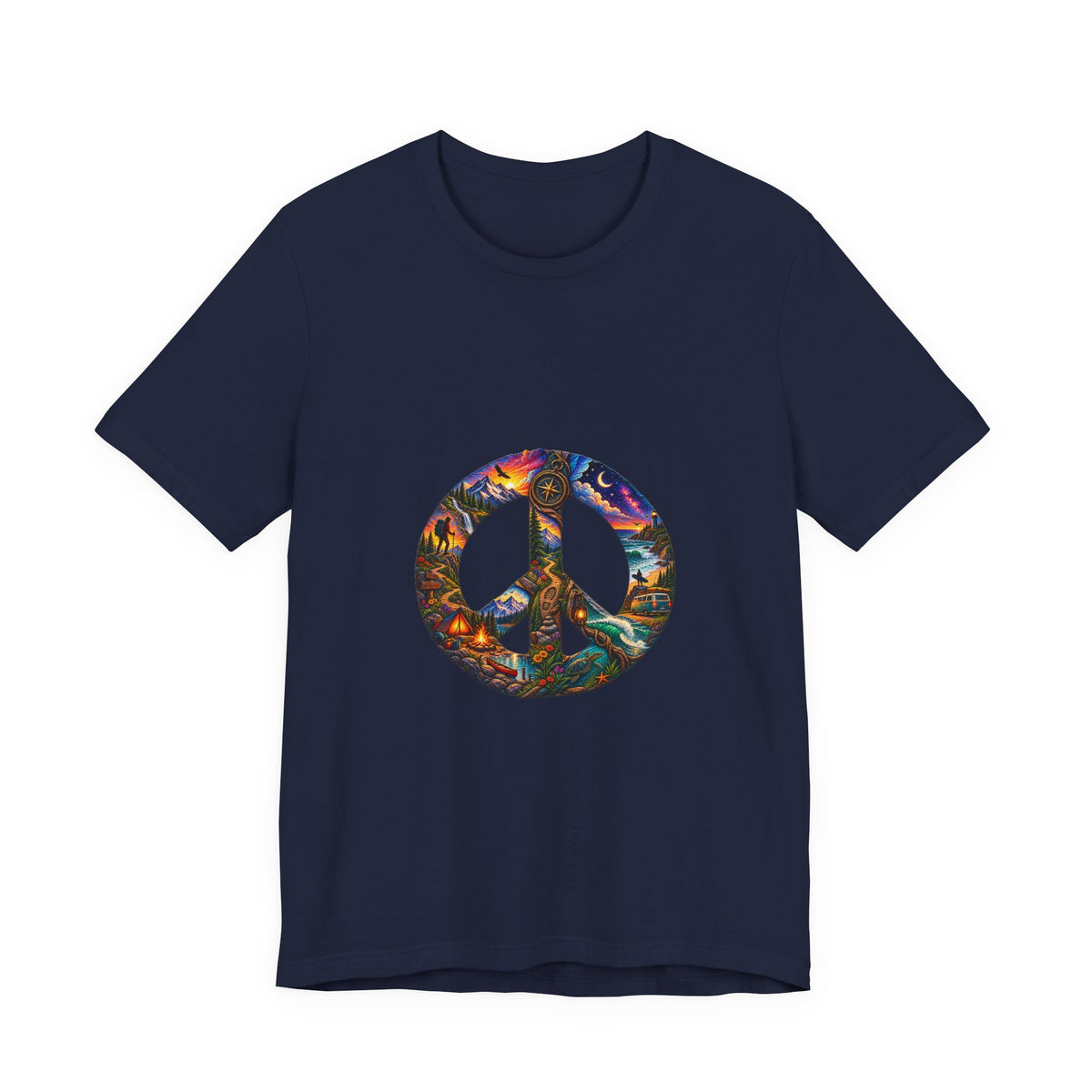 Peace Sign Tie-Dye T-Shirt — Retro Hippie Graphic Tee