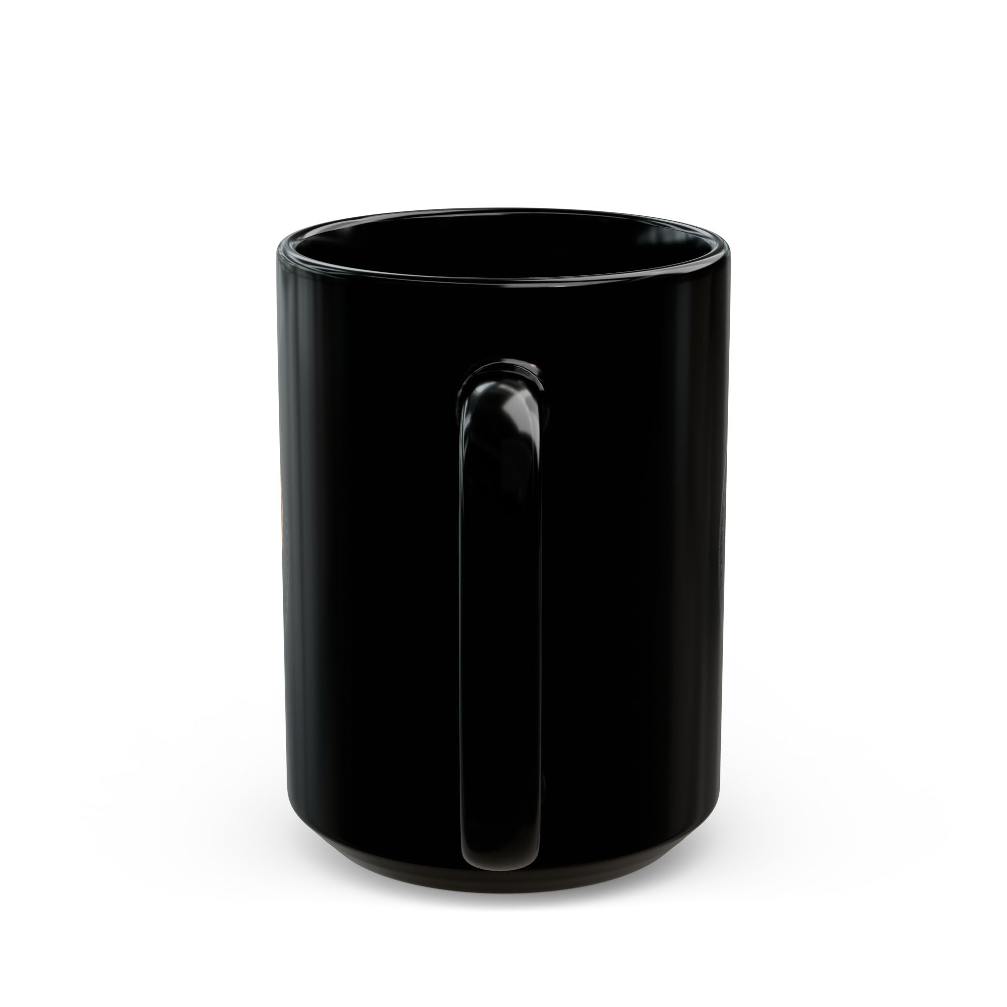 Black Mug — Leather Patch Paw Print Coffee Cup (11oz, 15oz)Bear Pride Coffee Mug.