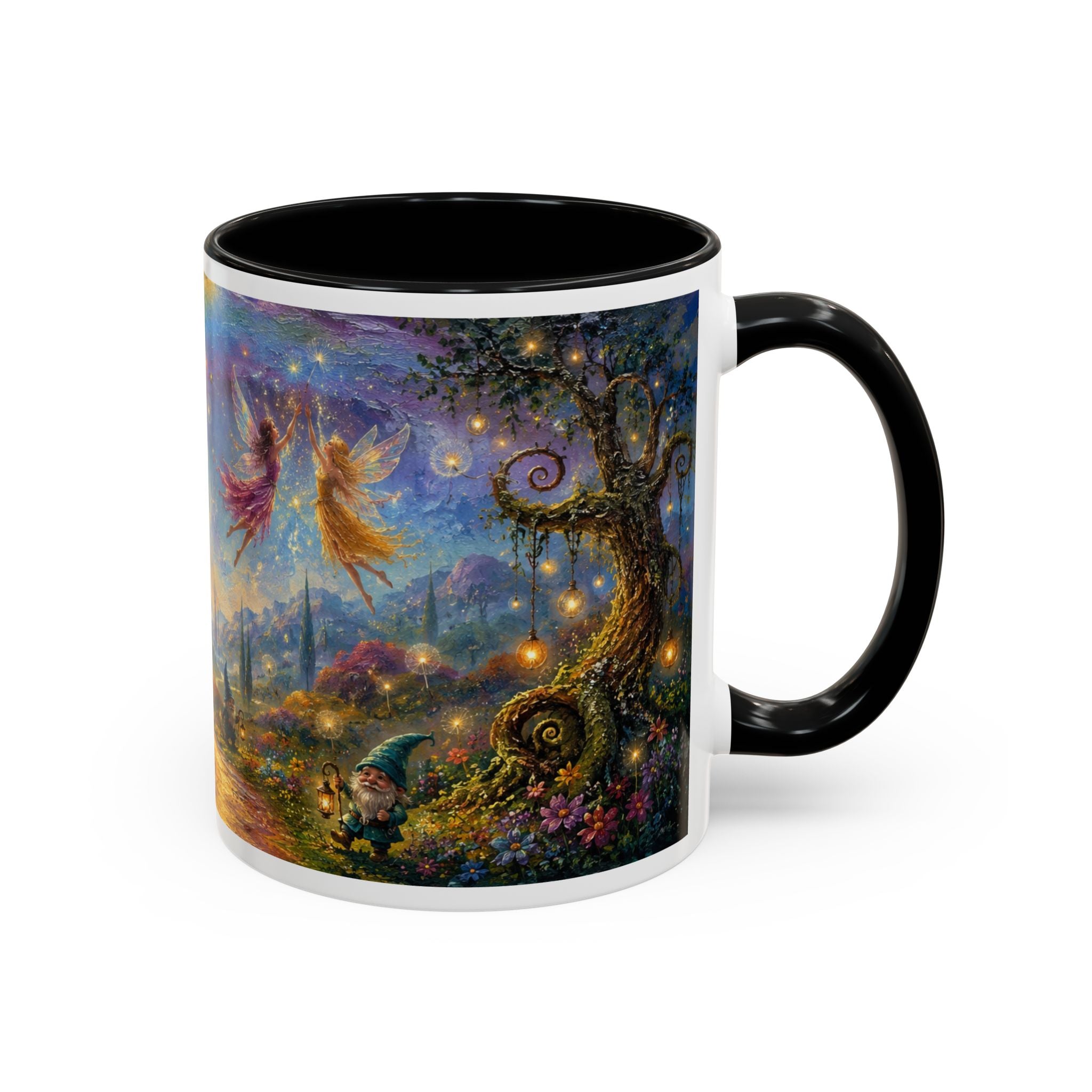 Fantasy Fairyland Coffee Mug — Rainbow Castle Magical Woodland Tea Cup